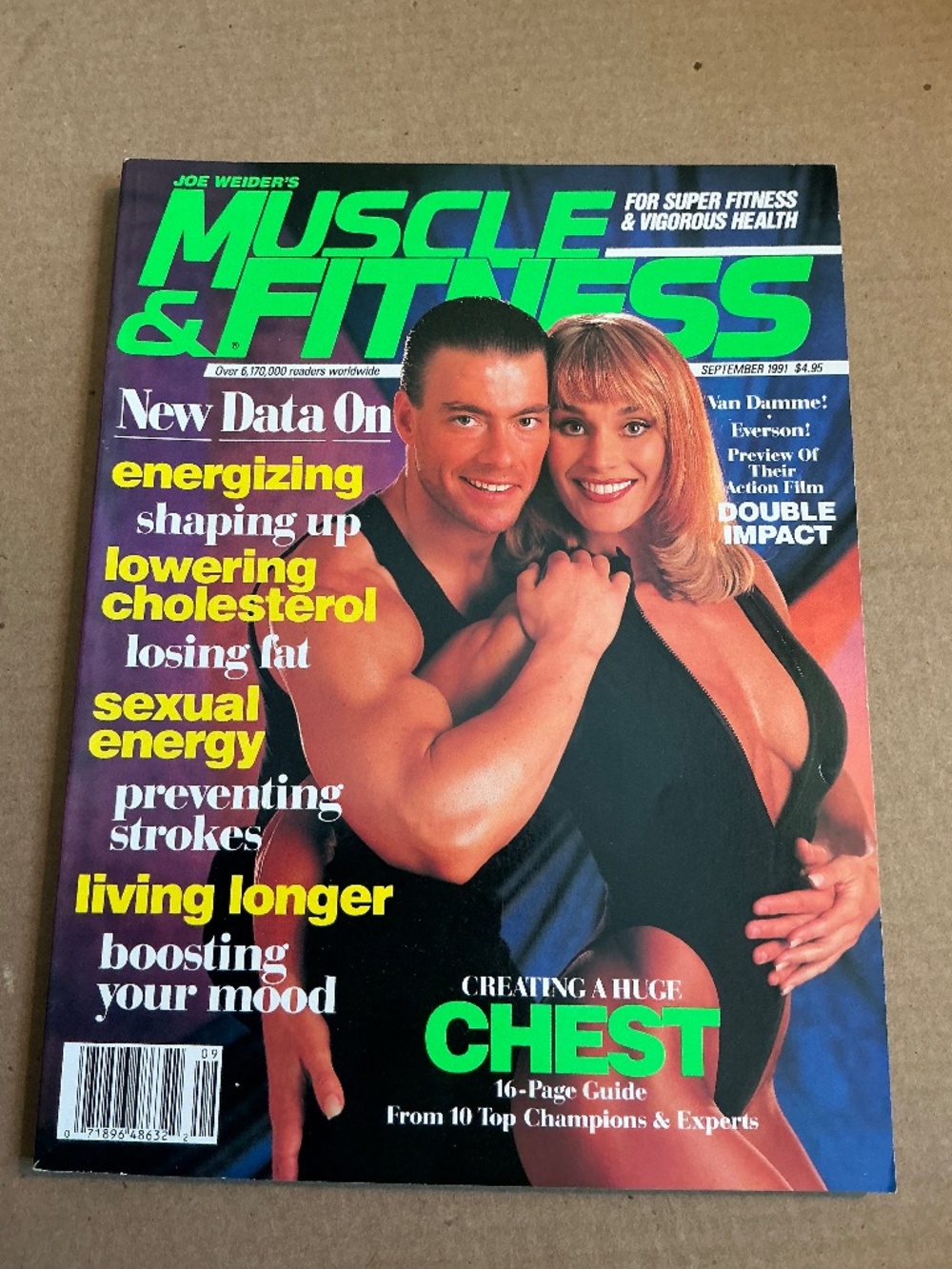 Joe Weider’s Muscle & Fitness Magazine September 1991 Van Damme Cover